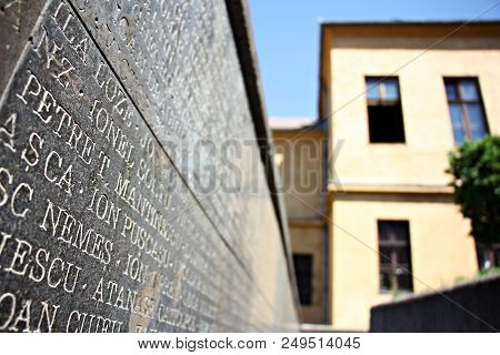 Sighetul Marmatiei, Romania - June 18: Names Of The Victims Of Communism Written On The Walls At The