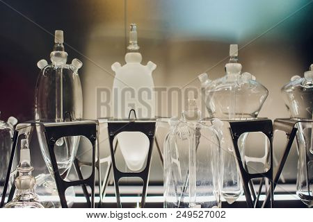Modern Black Hookah. Eastern Smokable Water Pipe Smoking. Black Hookah With Black Rubber Tube And Bl
