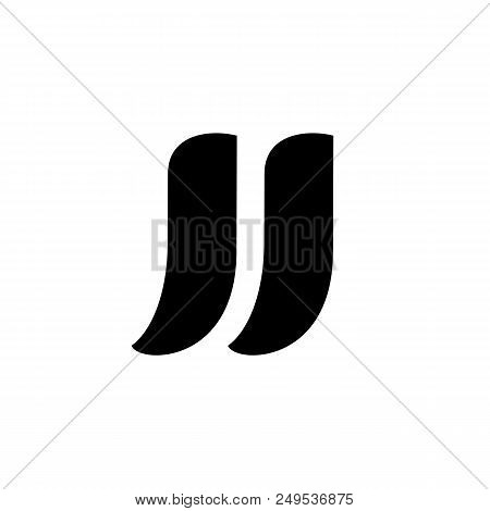 Initial Letter Jj Logo Design, Logo Or Icon Template, Black And White Vector Illustration