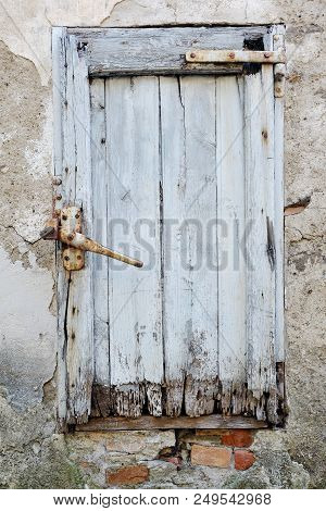 Ancient Vintage Window In Acciaroli, Province Of Salerno, Italy