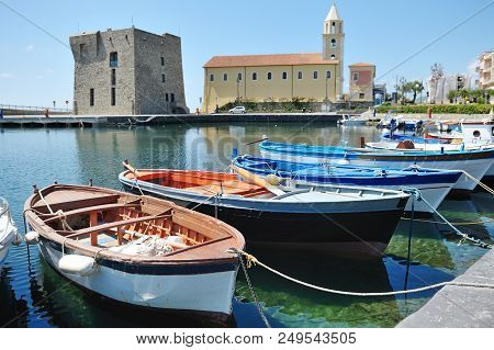 The Boats  In Port Of Acciaroli, Cilento National Park. Salerno. Southern Italy