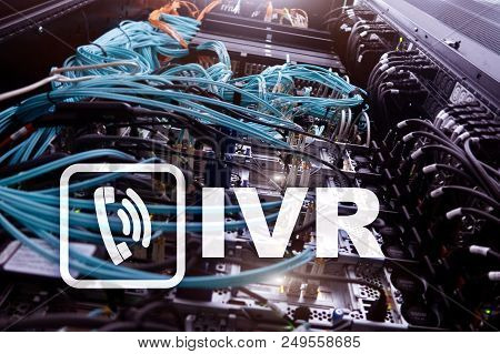 Ivr Interactive Voice Response Communication Concept. Optical Server
