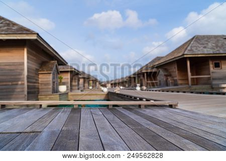 Tropical Maldives Island Summer Vacation Relaxing At Overwater Villa In Luxury Resport.