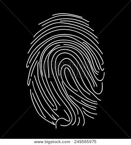 Fingerprint Icon. Simple Vector Illustration Art Design
