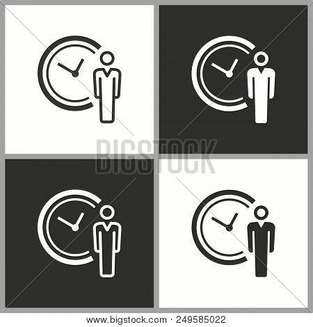 Vector Deadline Time Icon. Simple Pictogram For Graphic And Web Design.
