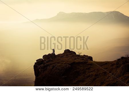 The Photographer Shoots The Sunrise. Demerdzhi, Crimea 2016-03-07