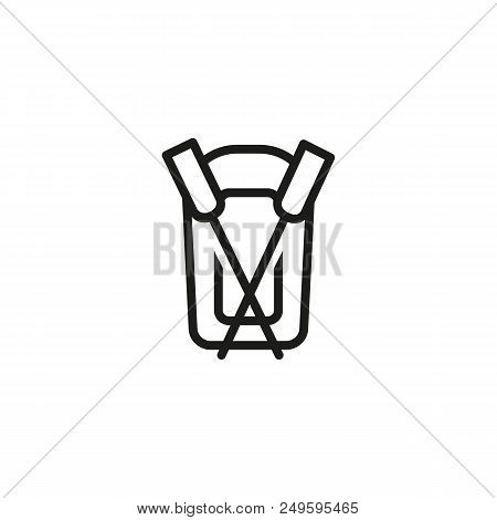 Raft Line Icon. Inflatable Boat, Vessel, Paddle. Boat Trip Concept. Can Be Used For Topics Like Wate