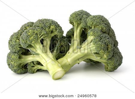 Broccoli vegetabiliska isolerad på vit bakgrund