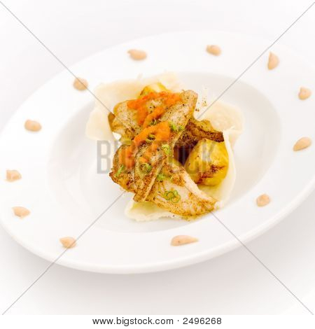 Piña y pescado blanco