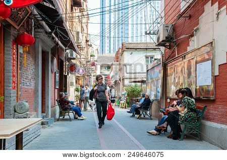 Shanghai,china - May 15, 2012. Tianzifang Or Tianzi Fang Are The Narrow Alleyways Of Old Shanghai Re