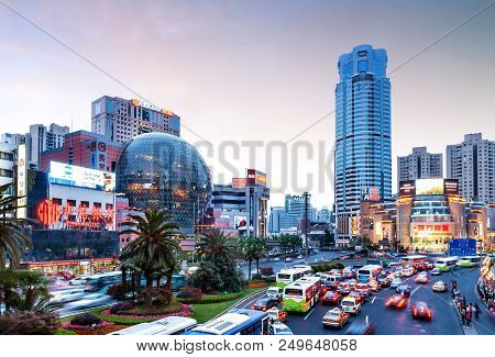 Shanghai, China - May 15, 2012:  Xujiahui In Shanghai. Xujiahui Was Established In May 1994 As A Sub
