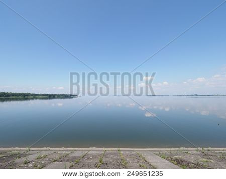 Scenery Of Shore And Landscapes Of Artificial European Goczalkowice Reservoir In Poland With Beauty 