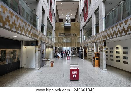 Leeds, Uk - July 12, 2016: People Visit Royal Armouries Museum In Leeds, Uk. The Free Public Museum 