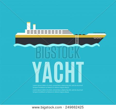 Sea Or Ocean Cruise Vector Concept In Flat Style