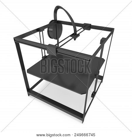3d Printer Isolated On White Render Illustration