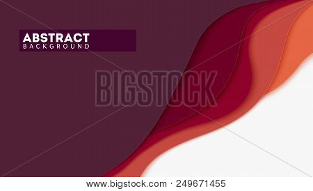 Abstract Paper Cut Forms, Multi Layers Design. Vector Wavy Forms. Cover Layout With Cut Out Paper Sh