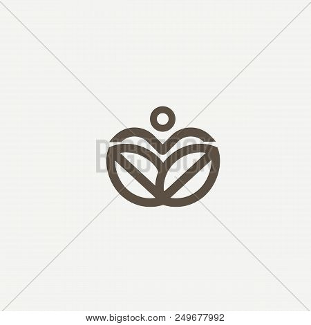 Vector Illustration, Graphic Design Editable Design. Happy People With Leafl Logo. Fitness, Sport We