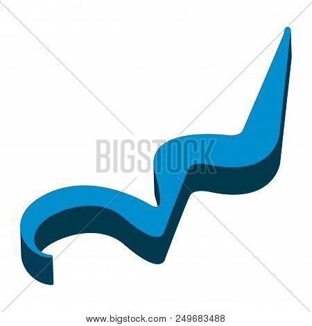 Isometric Quarter Rest Musical Note. Vector Illustration Design