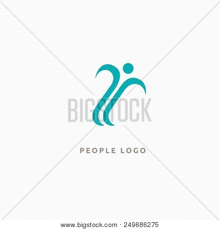 Vector Illustration, Graphic Design Editable Design. Active Person With Leafl Logo. Fitness, Sport W