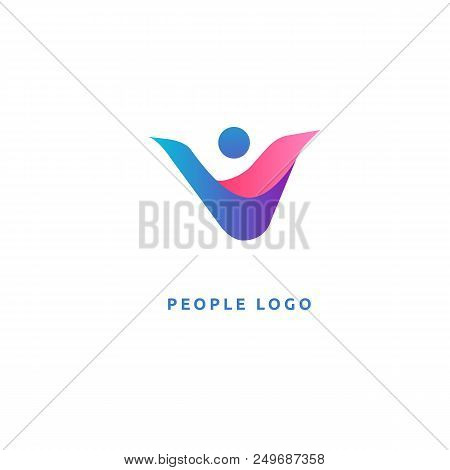 Vector Illustration, Graphic Design Editable Design. Active Person With Leafl Logo. Fitness, Sport W