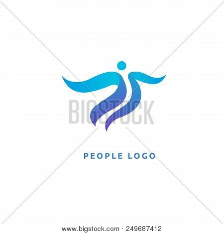 Vector Illustration, Graphic Design Editable Design. Active Person With Leafl Logo. Fitness, Sport W