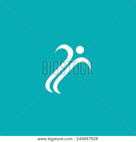 Vector Illustration, Graphic Design Editable Design. Active Person With Leafl Logo. Fitness, Sport W