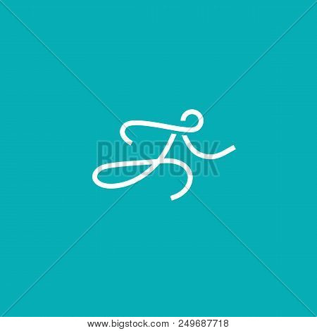 Vector Illustration, Graphic Design Editable Design. Active Person With Leafl Logo. Fitness, Sport W