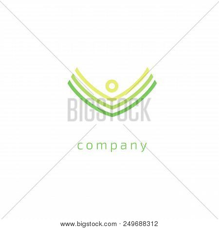 Vector Illustration, Graphic Design Editable Design. Active Person With Leafl Logo. Fitness, Sport W