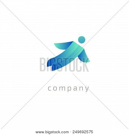 Vector Illustration, Graphic Design Editable Design. Active Person With Leafl Logo. Fitness, Sport W