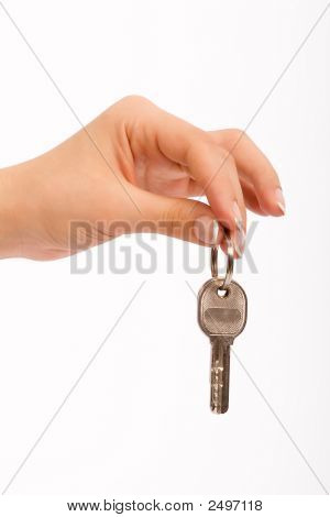 Hand Holding Schlüssel