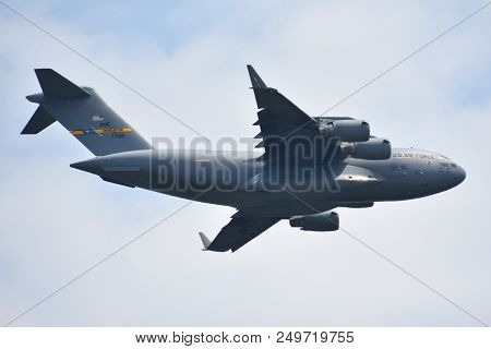 Chicopee, Ma - Jul 14: C-17 Globemaster Iii At The 2018 Great New England Airshow At Westover Air Re