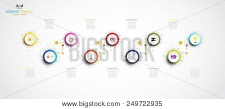 Infographics Technology Template Timeline Digital With 3d Engineering Telecoms Can Be Used For Your 