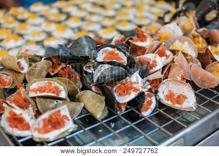 Close Up Of Thai Crispy Pancake Or Khanom Buang.