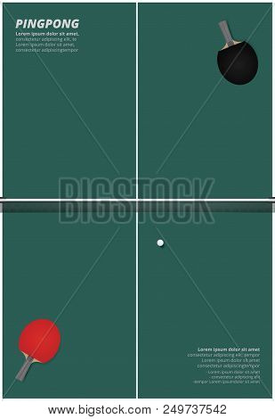 Pingpong Table Tennis  Poster Design Template Vector Illustration