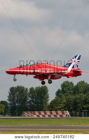 Raf Fairford, Gloucestershire, Uk - July 9, 2014: Royal Air Force (raf) Hawker Siddeley Hawk T.1a Xx