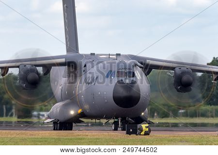 Raf Fairford, Gloucestershire, Uk - July 12, 2014: Airbus Military (airbus Defense And Space) A400m 