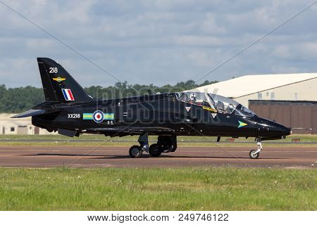 Raf Fairford, Gloucestershire, Uk - July 14, 2014: Royal Air Force (raf) Hawker Siddeley Hawk T.1a X