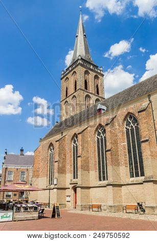 Lochem, Netherlands - June 28, 2018: Historic Gudula Church In The Center Of Lochem, Netherlands
