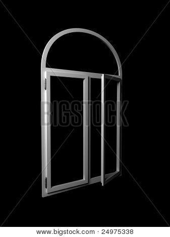 Fenêtre isolée. image de rendu 3D.