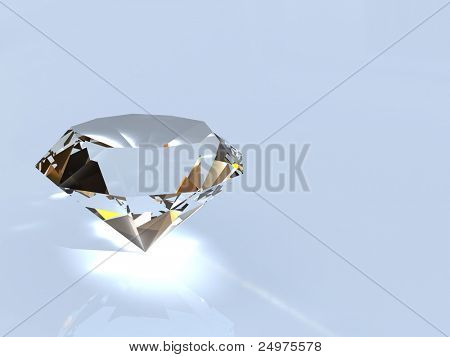 Diament. renderowanie obrazu 3D.