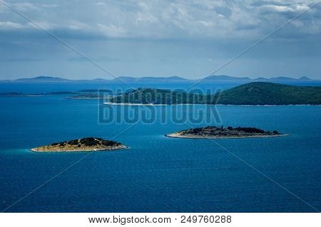 Amazing Kornati Archipelago Of Croatia. Northern Part Of Dalmatia. Sunny Detail Of Stomorski Islands