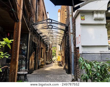 Tbilisi, Georgia - July 10, 2018: Shardeni Street Is A Pedestrian Street In The Old Part Of Tbilisi