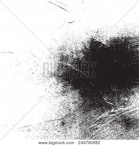 Distress Urban Frame Texture. Grunge Used Dirty Background. Brushed Black Paint Cover. Overlay Aged 