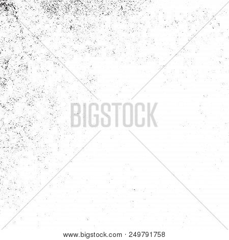 Distress Urban Frame Texture. Grunge Used Dirty Background. Brushed Black Paint Cover. Overlay Aged 