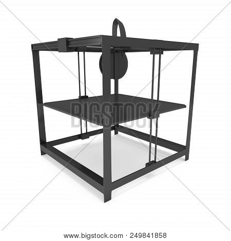 3d Printer Isolated On White Render Illustration