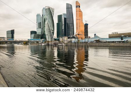 Moscow, Russia - October 24, 2017: Modern Skyscrapers Of The Moscow International Business Centre Mi
