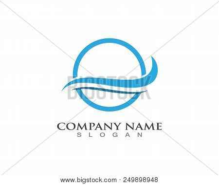 wave logos template vector