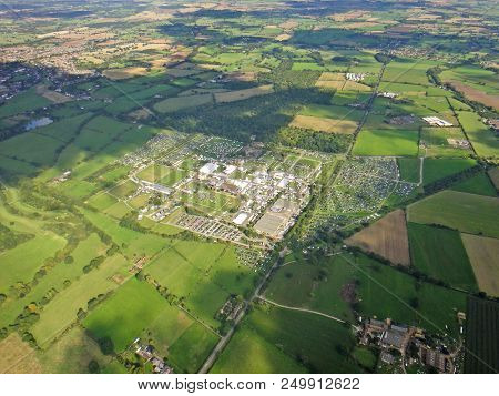Aerial View Of The Three Counties Showground In Worcestershire