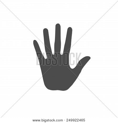 Flat Of The Hand Illustration. Open Adult Palm Icon