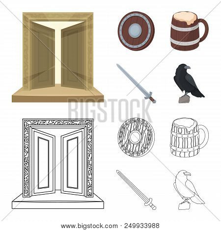 A Gate To The Treasure, A Shield For Protection, A Mug With A Bra, A Sword. Vikings Set Collection I